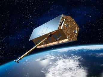 Visión artística del satélite PAZ, donde se realizará el experimento de Radio Ocultaciones y Precipitación Fuerte (ROHP-PAZ, acrónimo en inglés).