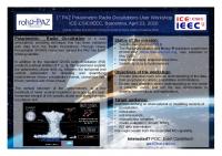 1st PAZ Polarimetric Radio Occultations User Workshop ICE-CSIC/IEEC, Barcelona, April 23, 2020